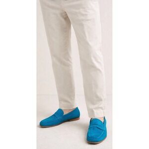 Jack Erwin Cobalto Blue Suede Driving Moc Loafers Men's Size 14 D NIB Shoes